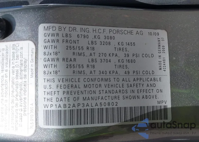 WP1AB2AP3ALA50802: 42462805