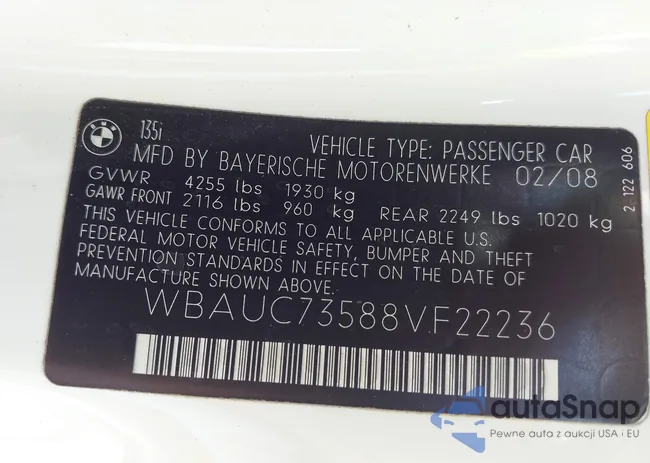 WBAUC73588VF22236: 42463013