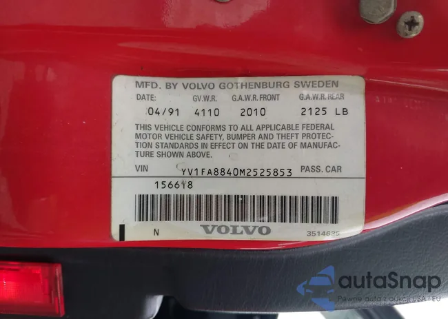 YV1FA8840M2525853: 42463033