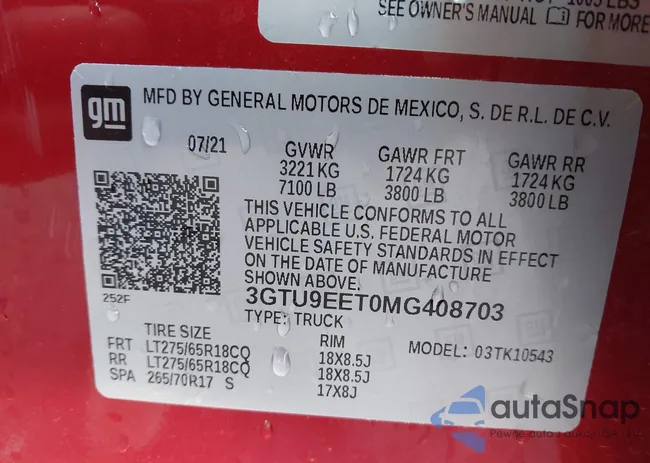 3GTU9EET0MG408703: 42463065