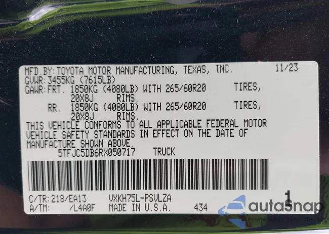 5TFJC5DB6RX050717: 42463109