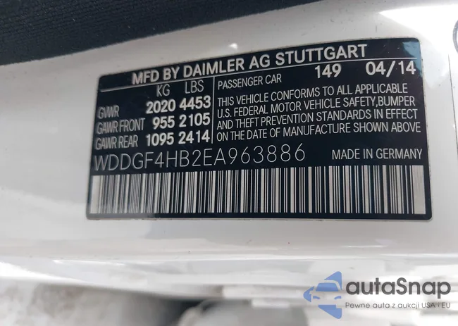 WDDGF4HB2EA963886: 42463194