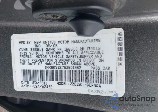 1NXBR32E76Z601962: 42462335