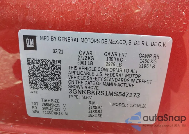 3GNKBKRS1MS547173: 42462368