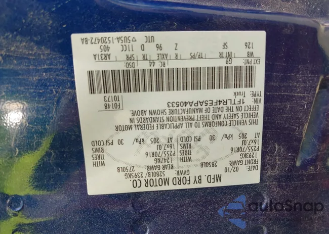 1FTLR4FE5APA40533: 42462474