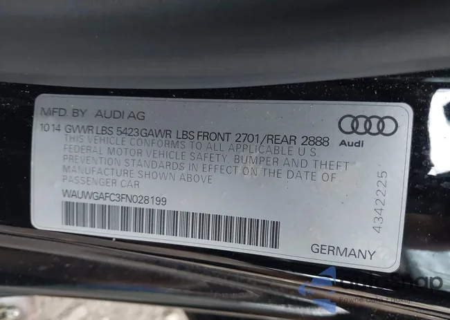 WAUWGAFC3FN028199: 42462582