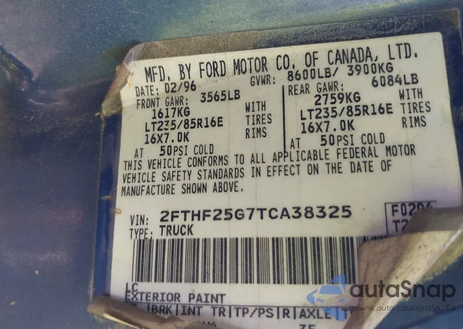 2FTHF25G7TCA38325: 42463748