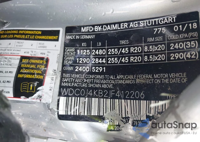 WDC0J4KB2JF412206: 42463953