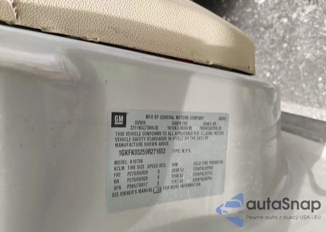 1GKFK03259R271652: 42463982