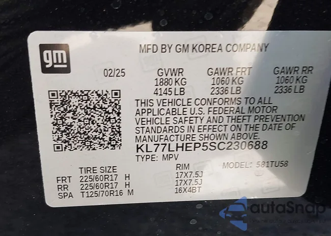 KL77LHEP5SC230688: 42464027