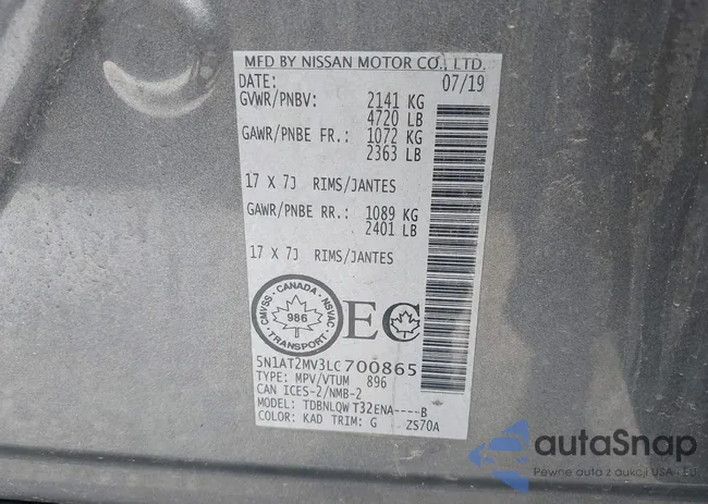 5N1AT2MV3LC700865: 42463402