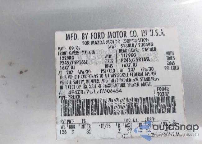 4F4ZR17U12TM06454: 42463423