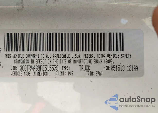 3C6TRVAG9FE515579: 42463455