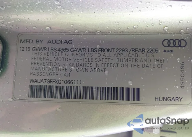 WAUA7GFFXG1066111: 42463513