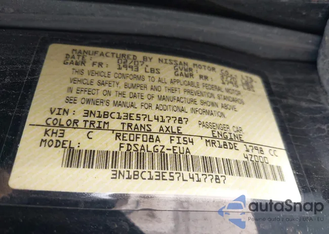 3N1BC13E57L417787: 42463614