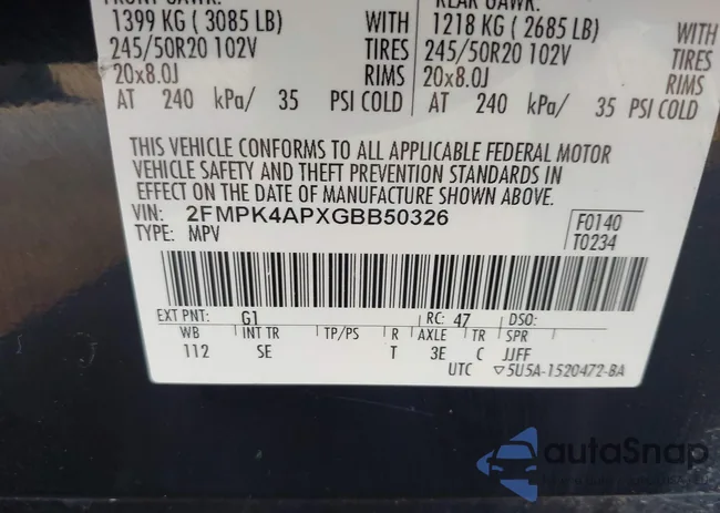 2FMPK4APXGBB50326: 42464727