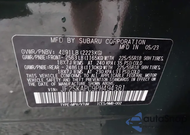 JF2SKAPC9PH494381: 42464769