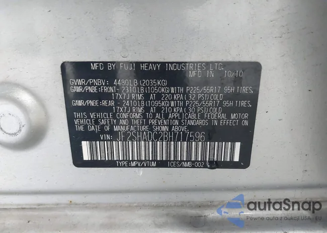 JF2SHADC2BH717596: 42464770