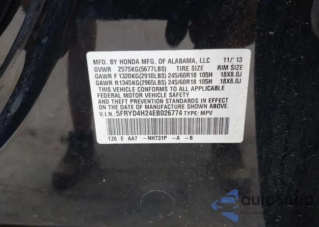 5FRYD4H24EB026774: 42464983