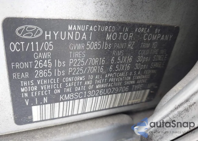 KM8SC13D26U079706: 42464991