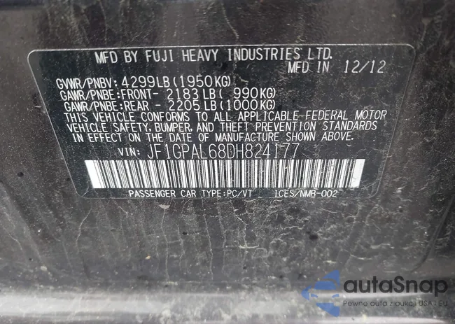 JF1GPAL68DH824177: 42464417