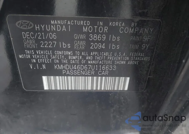 KMHDU46D67U116633: 42464655