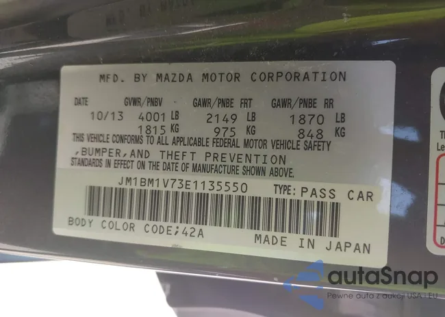 JM1BM1V73E1135550: 42464658