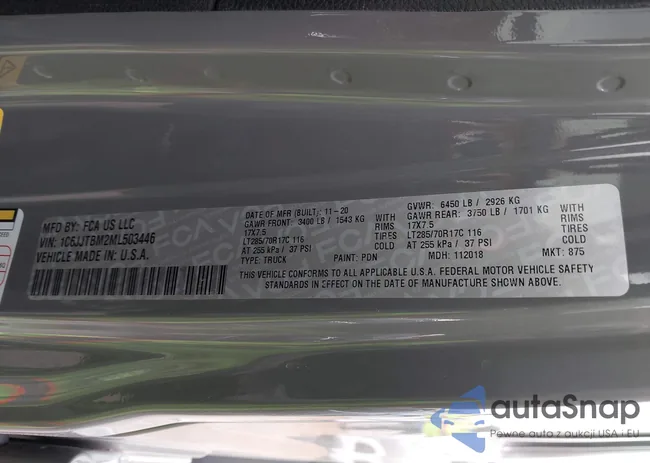 1C6JJTBM2ML503446: 42465987