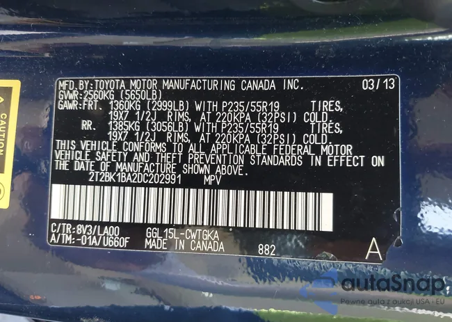 2T2BK1BA2DC202991: 42466029