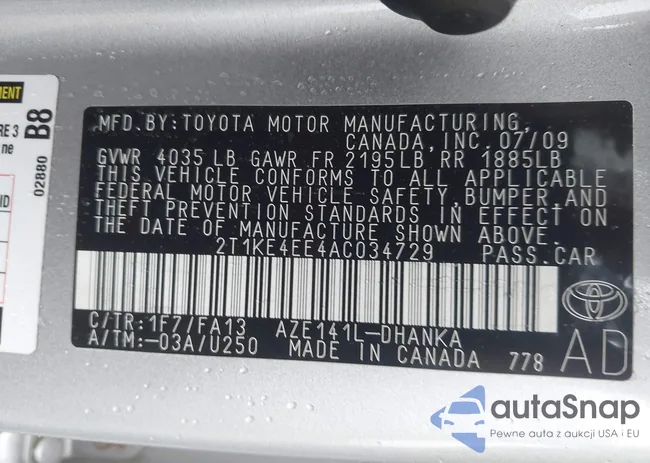 2T1KE4EE4AC034729: 42466214