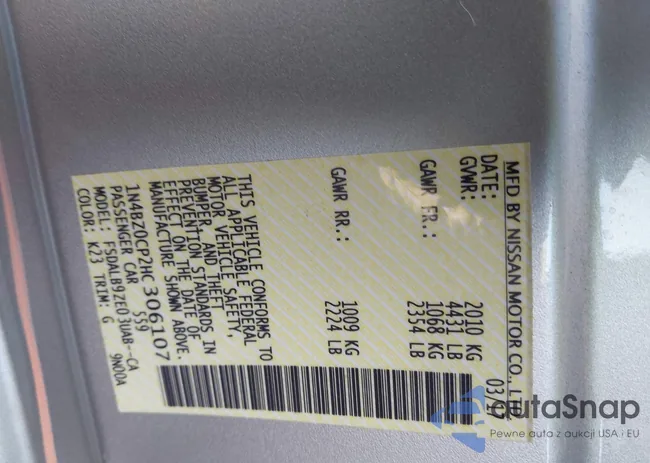 1N4BZ0CP2HC306107: 42465361