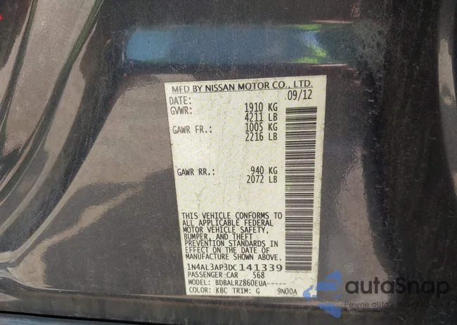 1N4AL3AP3DC141339: 42465502