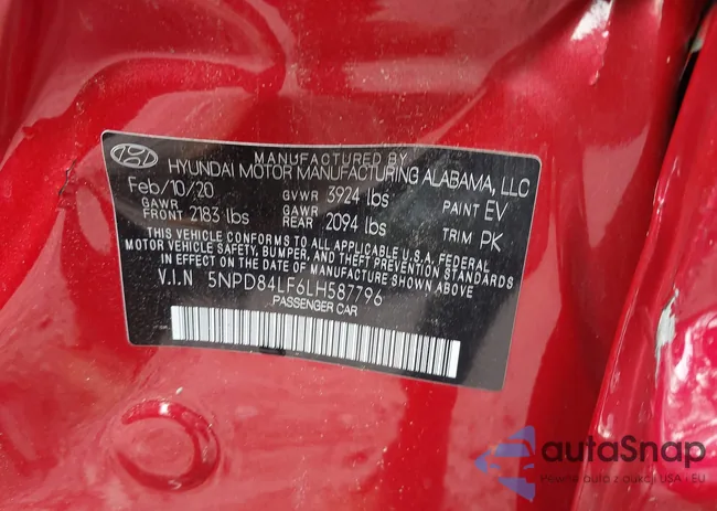 5NPD84LF6LH587796: 42466821