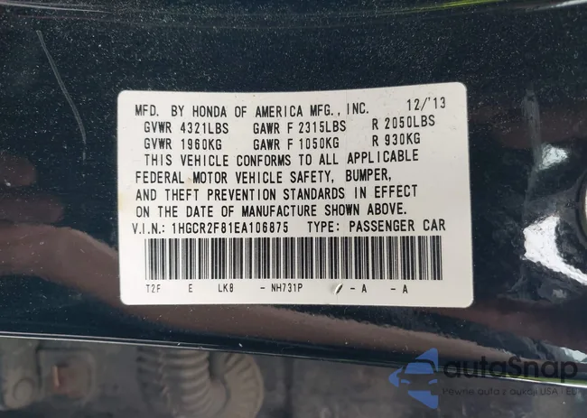 1HGCR2F81EA106875: 42466898