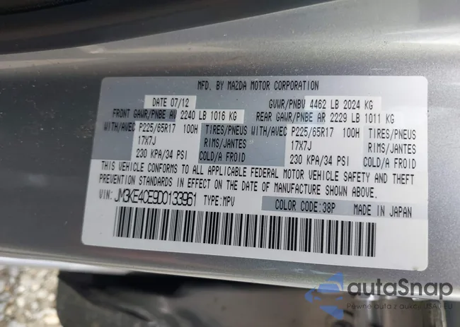 JM3KE4CE9D0133961: 42466925