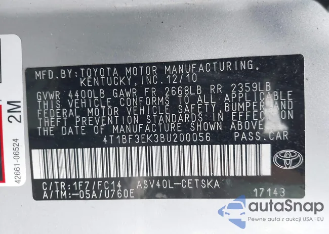 4T1BF3EK3BU200056: 42467171