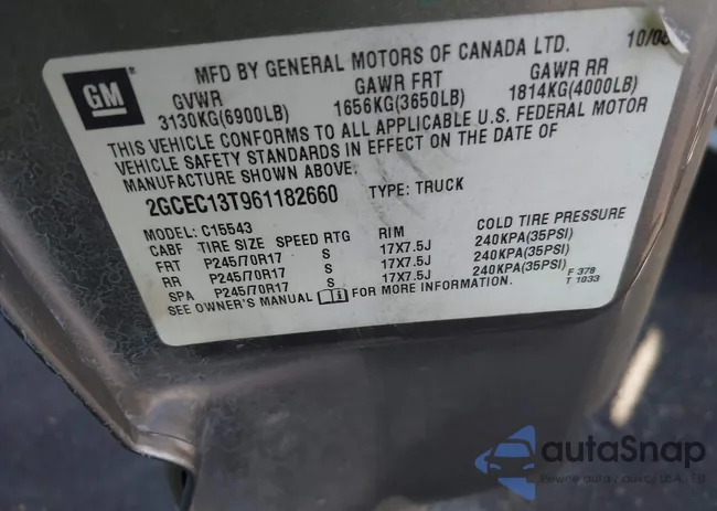 2GCEC13T961182660: 42467189