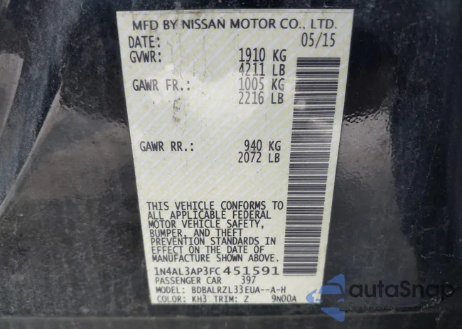 1N4AL3AP3FC451591: 42467208