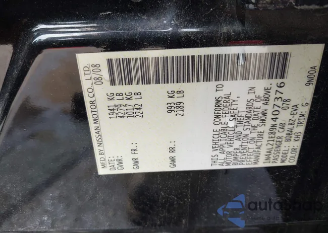 1N4AL21E89N407376: 42466608