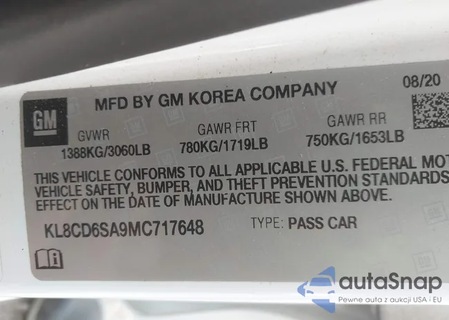 KL8CD6SA9MC717648: 42467785