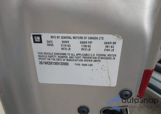 2G1WC581369123990: 42467853