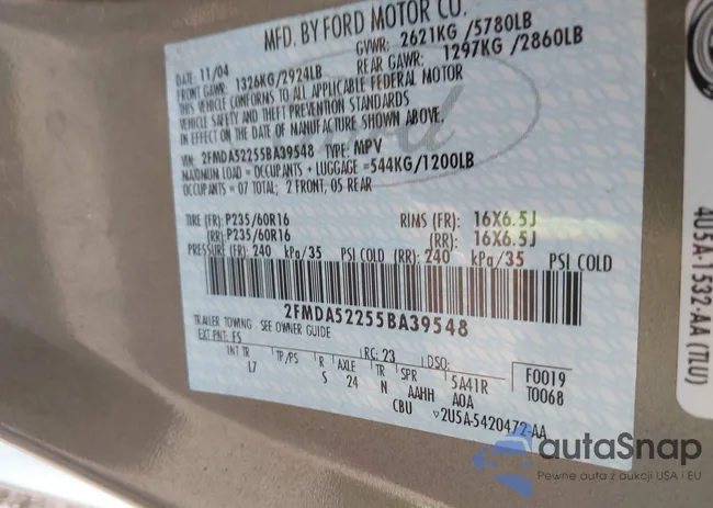 2FMDA52255BA39548: 42467902