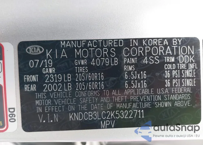 KNDCB3LC2K5322711: 42467920