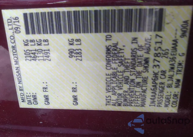 1N4AA6AP6HC378517: 42468080