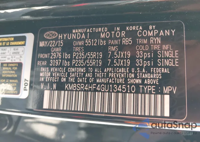 KM8SR4HF4GU134510: 42467341