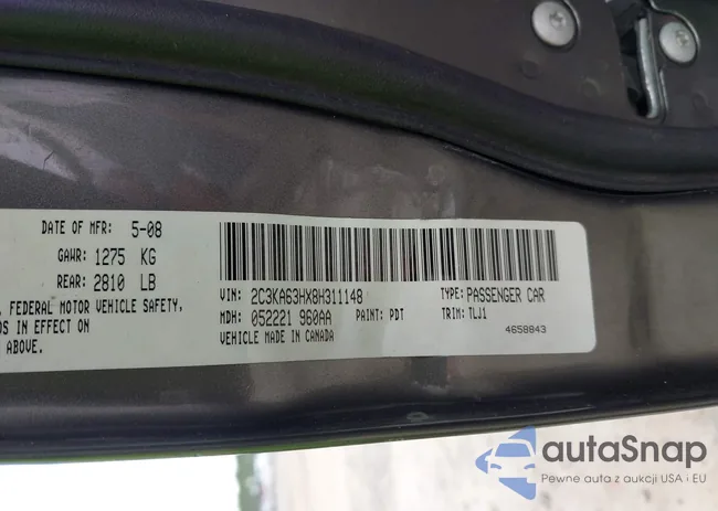 2C3KA63HX8H311148: 42467518