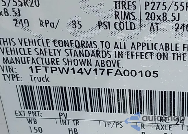 1FTPW14V17FA00105: 42467716