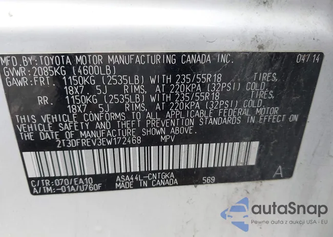 2T3DFREV3EW172468: 42468908