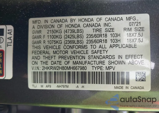 2HKRW2H80MH667980: 42468941