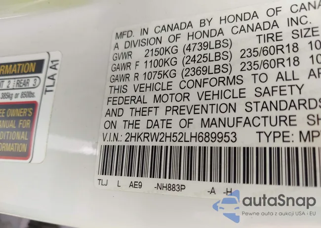 2HKRW2H52LH689953: 42468996